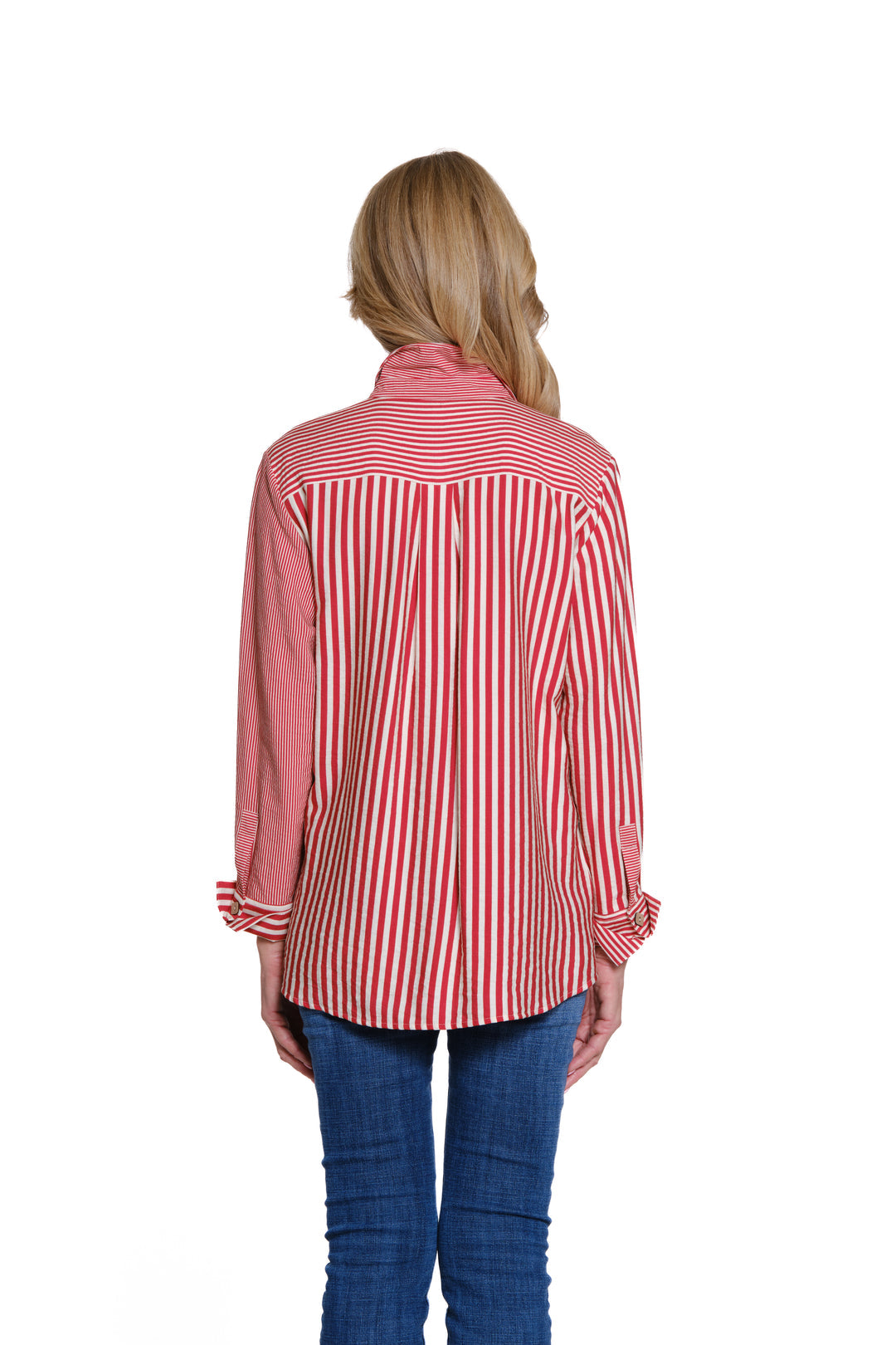 Multiples Stripe Long Sleeve Shirt - PETITE