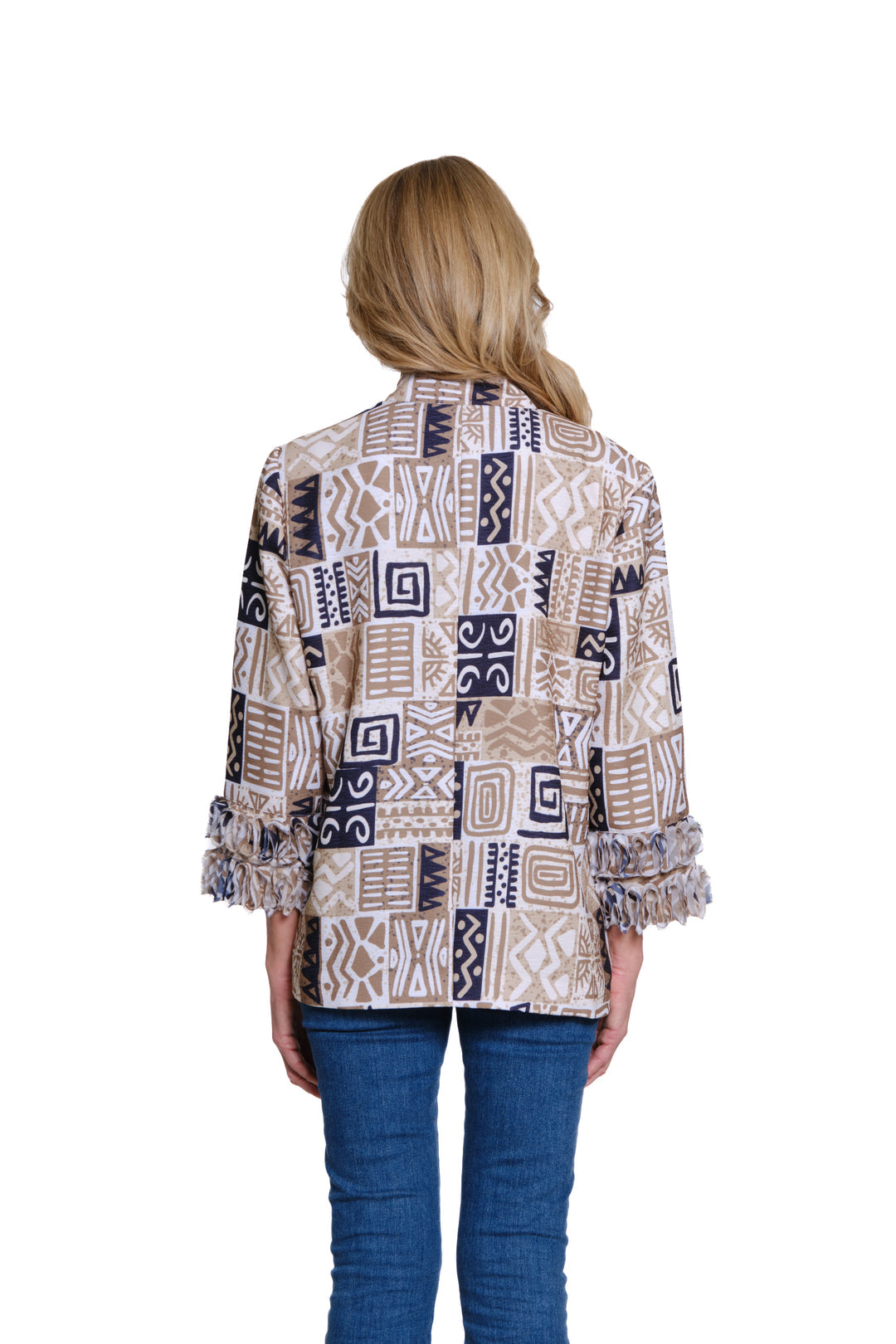 Multiples 3/4 Sleeve Natural Allure Jacket - PETITE