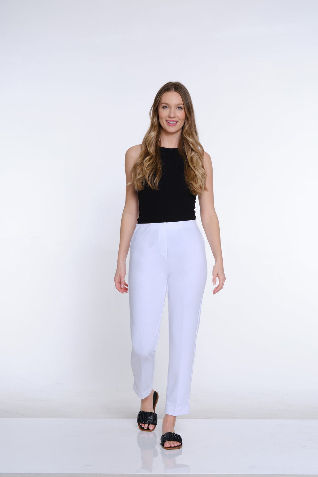 Slimsation Knit Ankle Pant - White