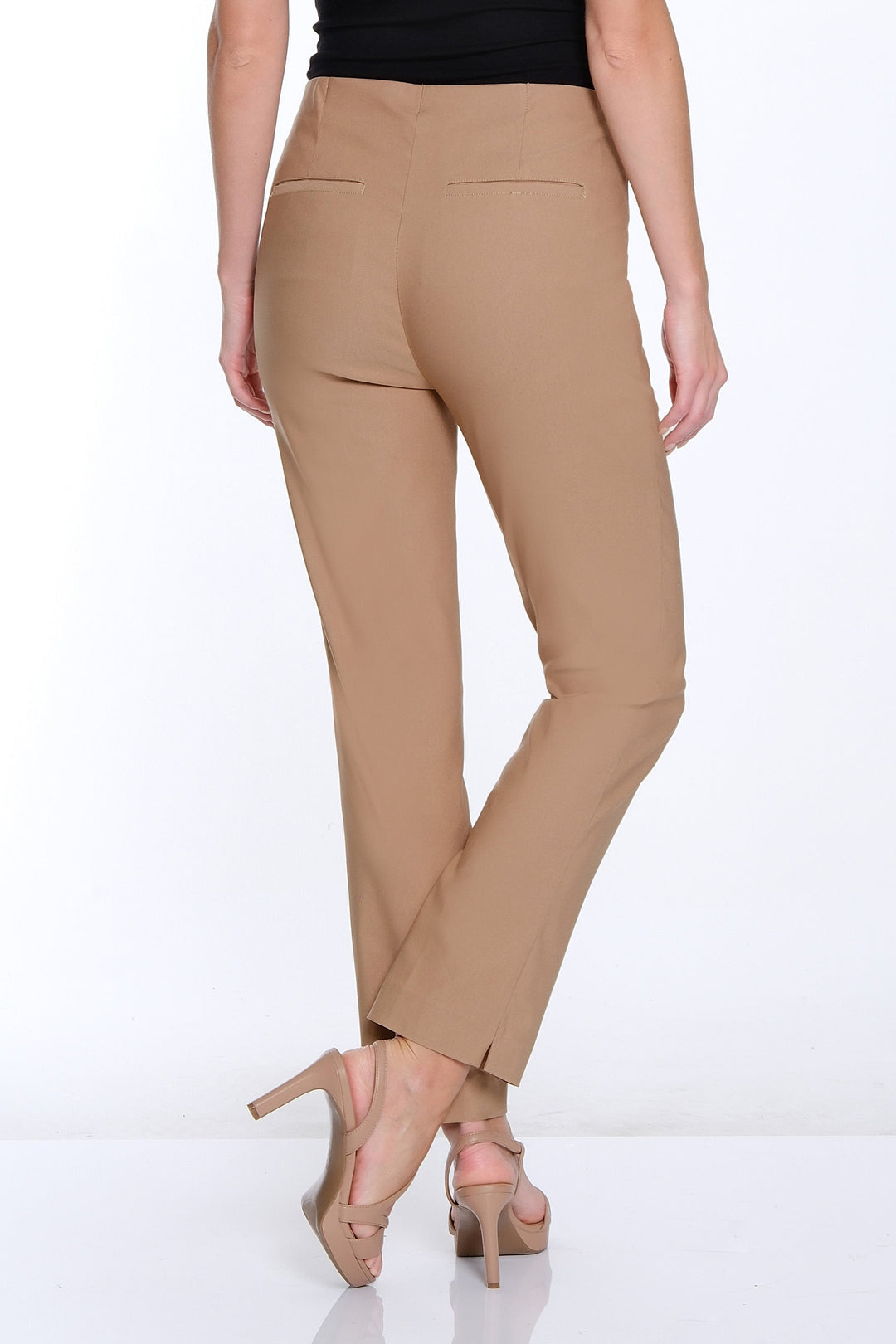 Slimsation Pull On Fine Line Twill Ankle Pant - Tan - Petite