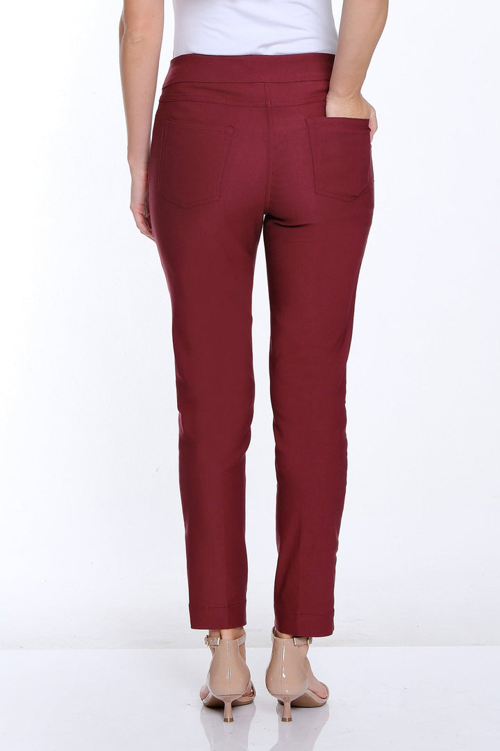 Slimsation Fine Line Twill Ankle Pant- Port