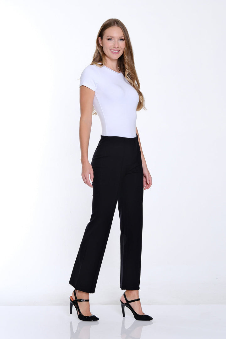 Slimsation Pintuck Flare Leg Ankle Pant - PETITE