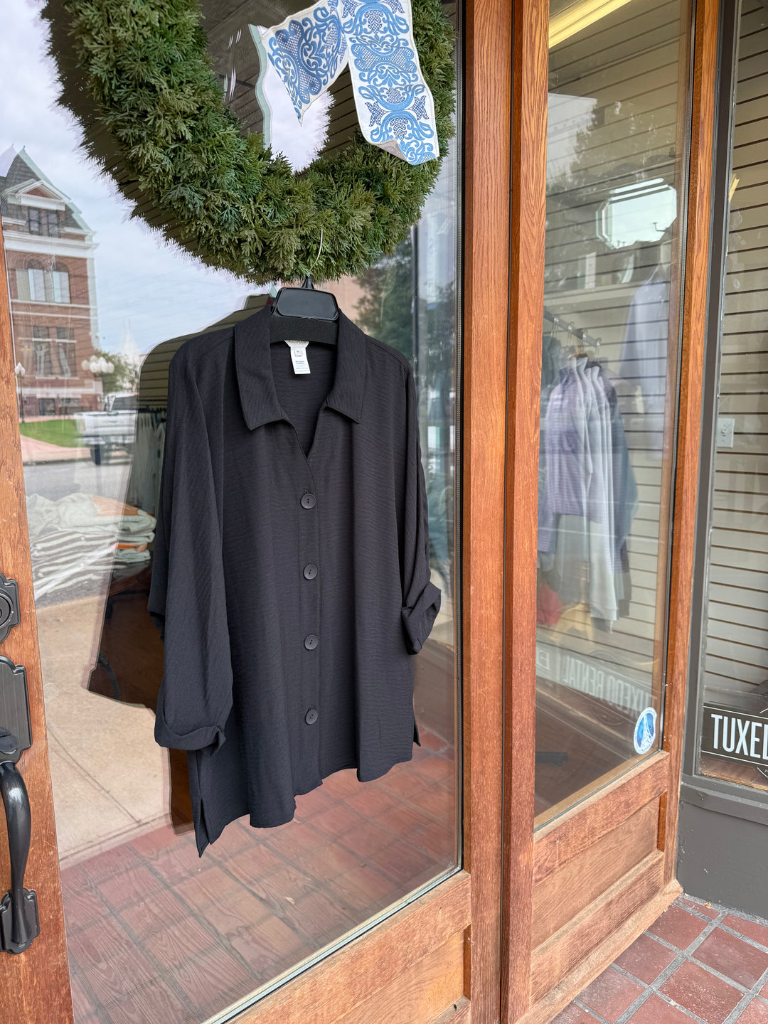 Multiples Dolman Sleeve Shirt - Black