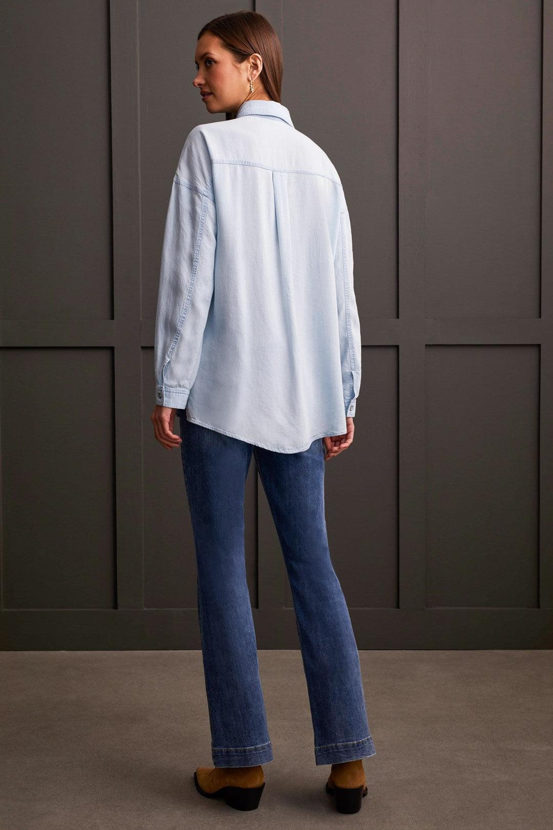 Tribal Popover Denim Tunic