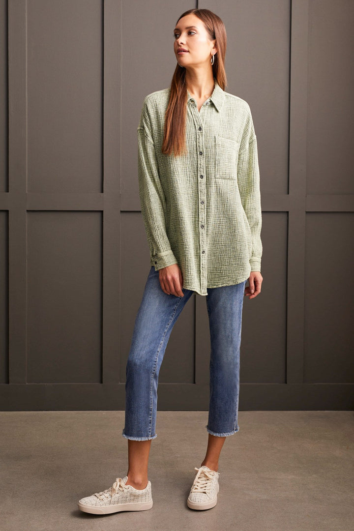 Tribal Gauze Button Down Shirt