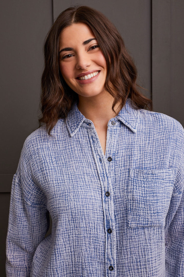 Tribal Gauze Button Down Shirt