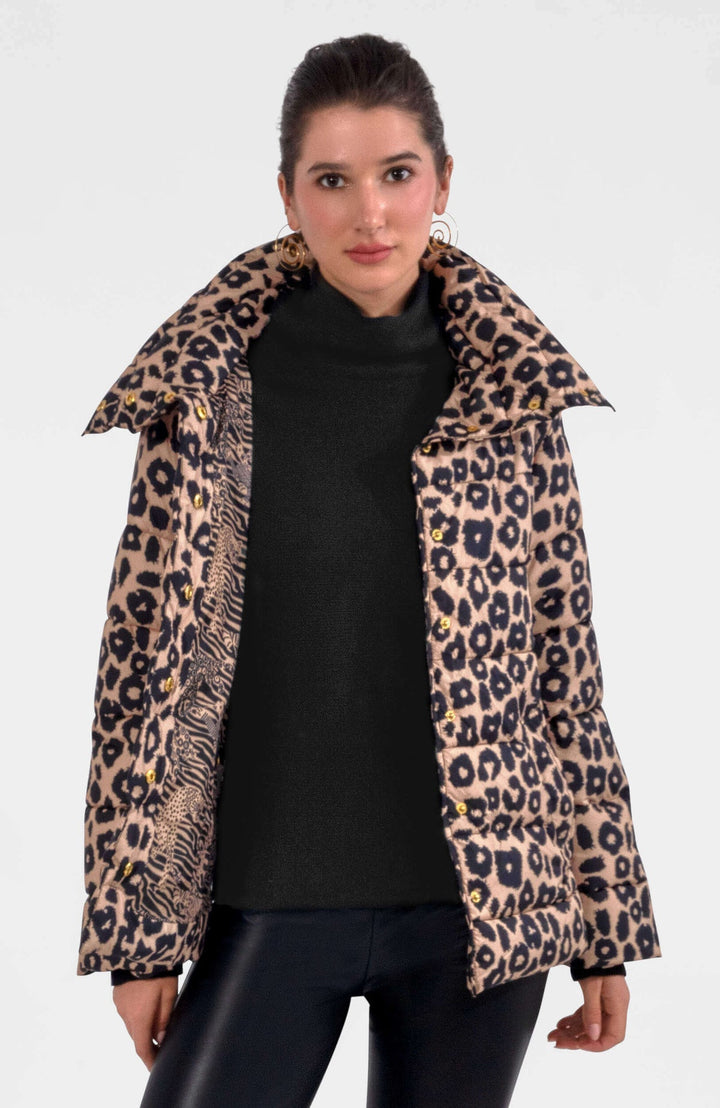 Gretchen Scott Puffer Jacket- Leopard