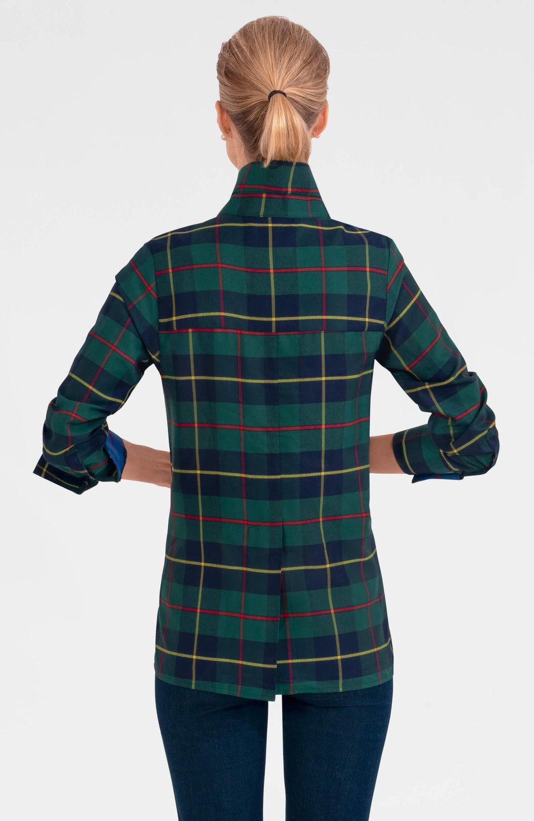 Gretchen Scott Comfy Cozy Shirt- Green Plaid