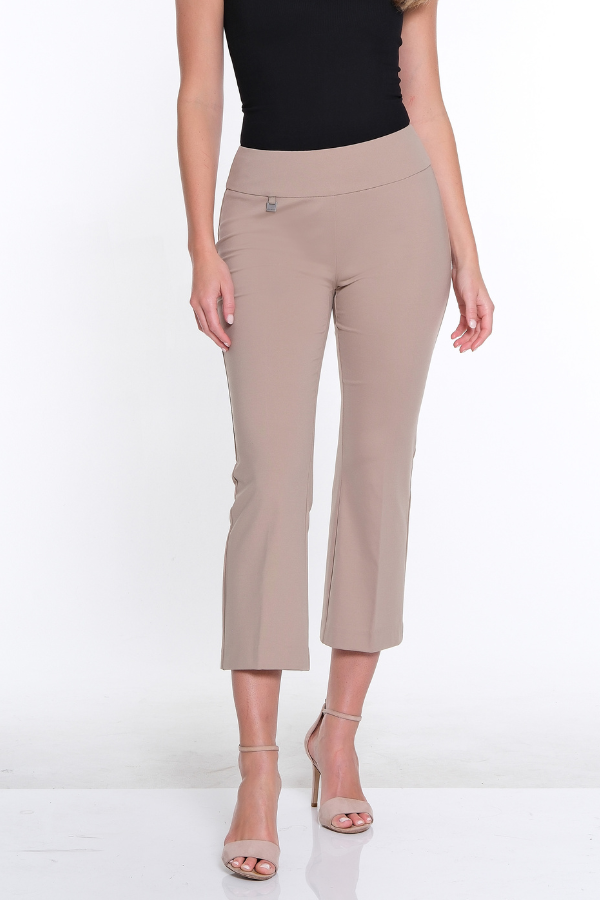 Slimsation Crop Flare Leg Pant - Stone
