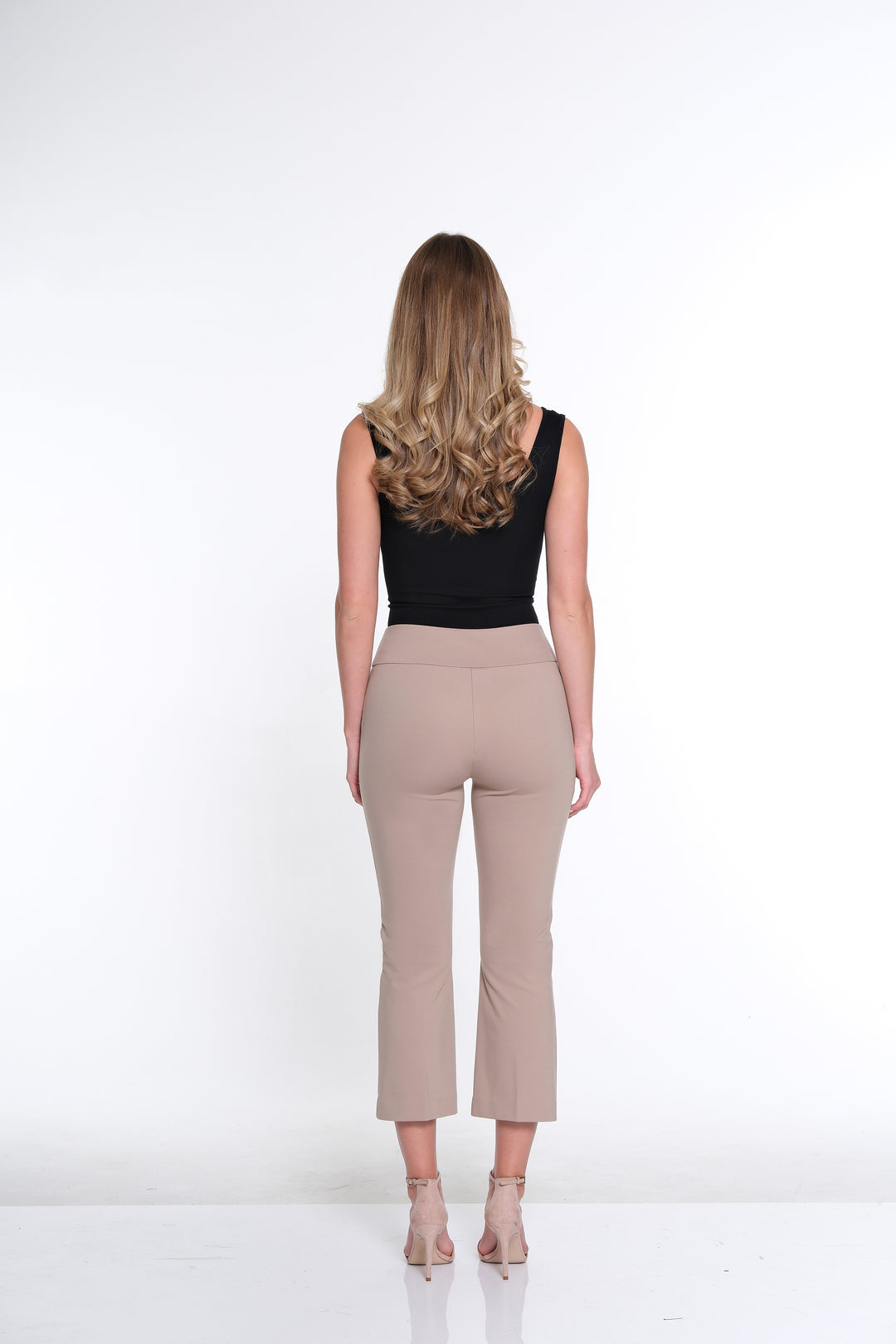 Slimsation Crop Flare Leg Pant - Stone