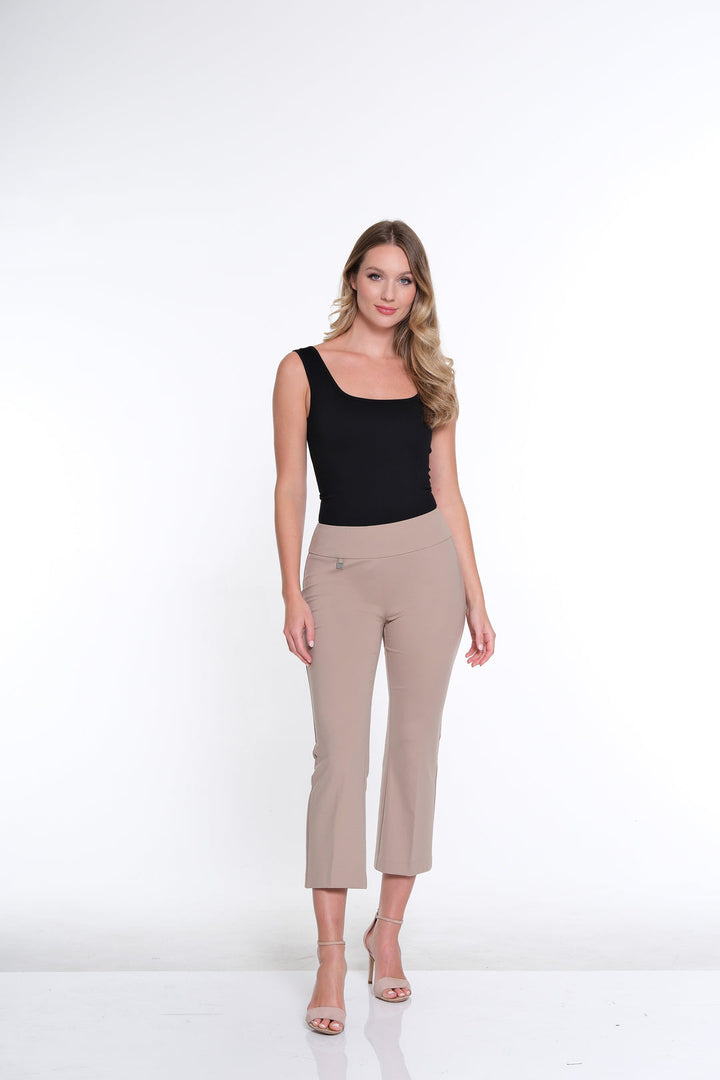 Slimsation Crop Flare Leg Pant - Stone