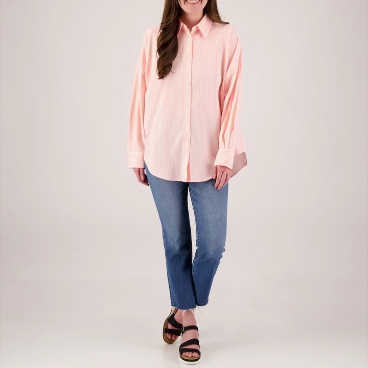 By Together Neon Pink Stripe Shirt