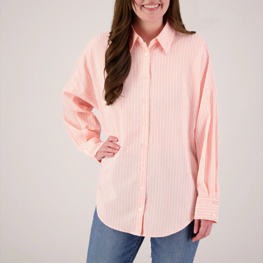 By Together Neon Pink Stripe Shirt