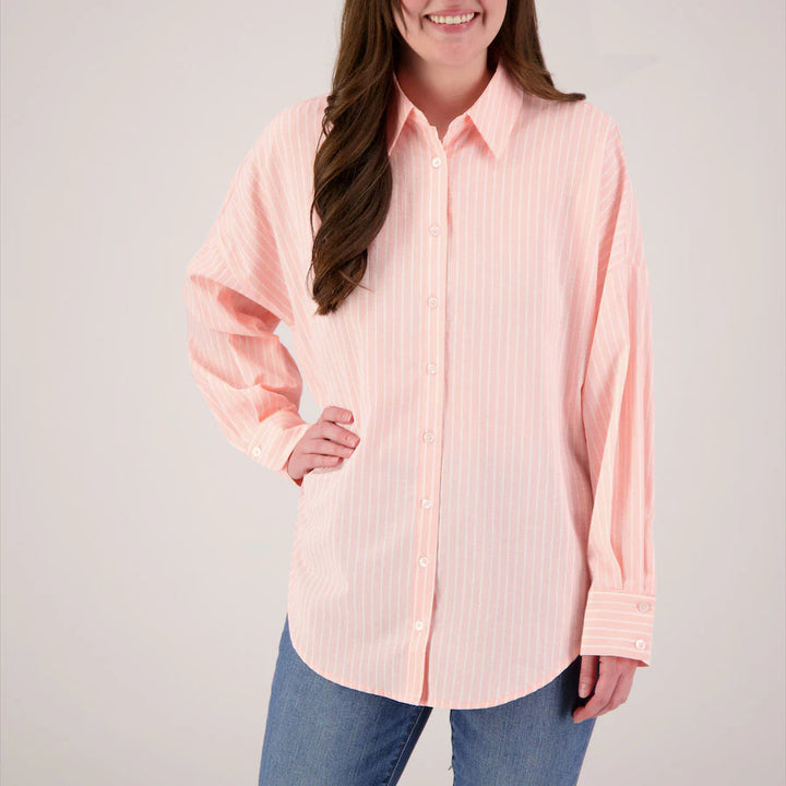 By Together Neon Pink Stripe Shirt