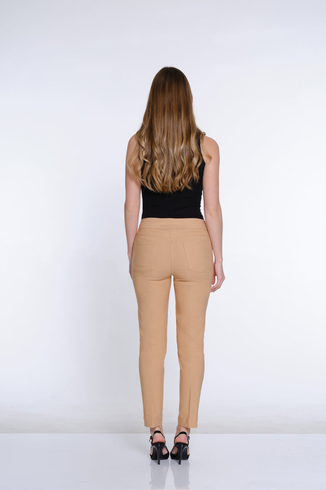 Slimsation Fine Line Twill Ankle Pant- Camel