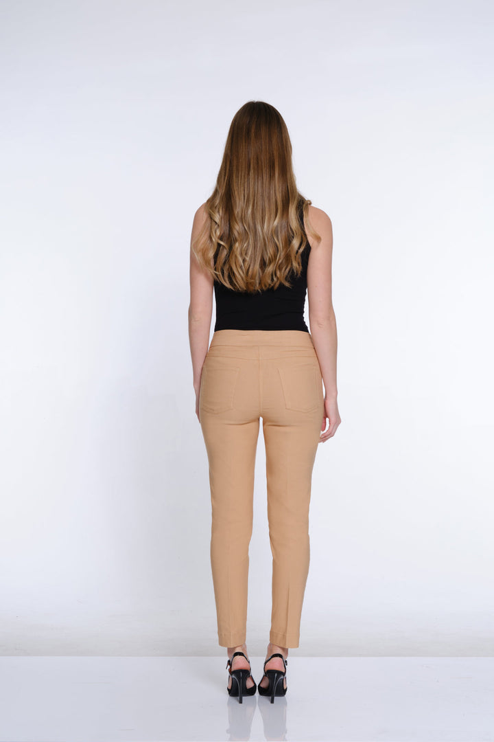 Slimsation Fine Line Twill Ankle Pant- Camel
