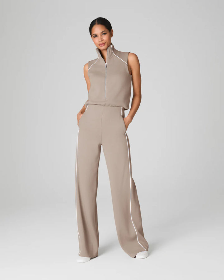 Spanx AirEssentials Pique Sleeveless Mockneck Jumpsuit