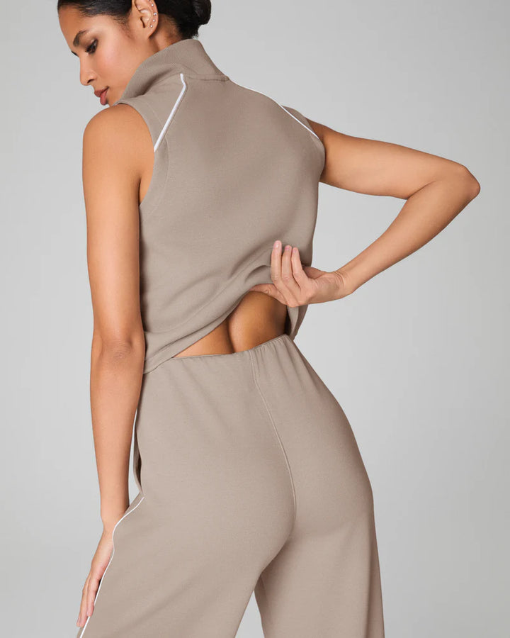 Spanx AirEssentials Pique Sleeveless Mockneck Jumpsuit