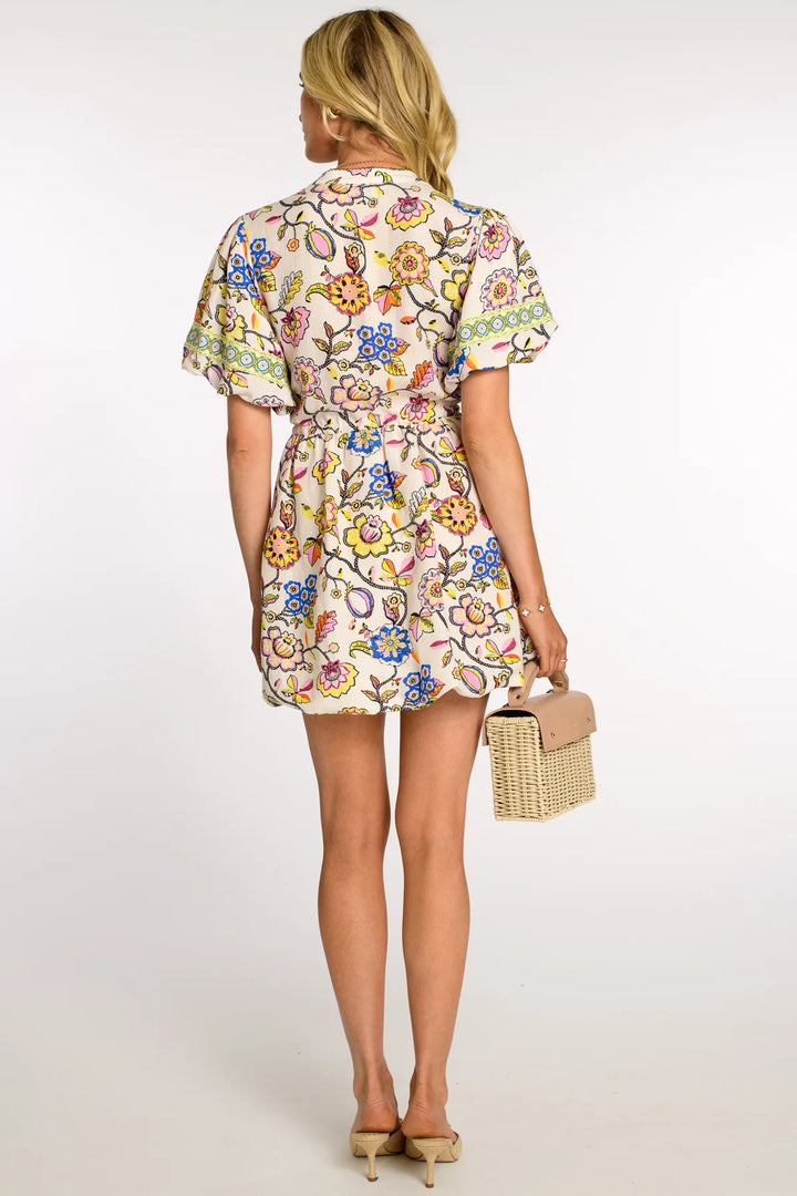 Elizabeth James Edie Dress - Spring Flower Ivory