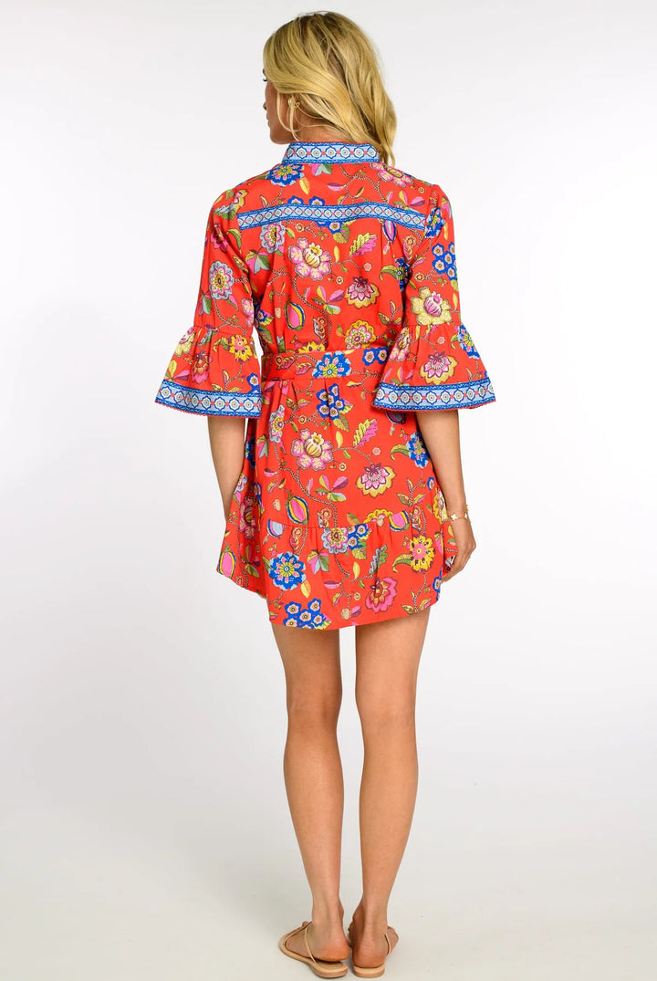 Elizabeth James Frances Dress - Spring Flower Poppy