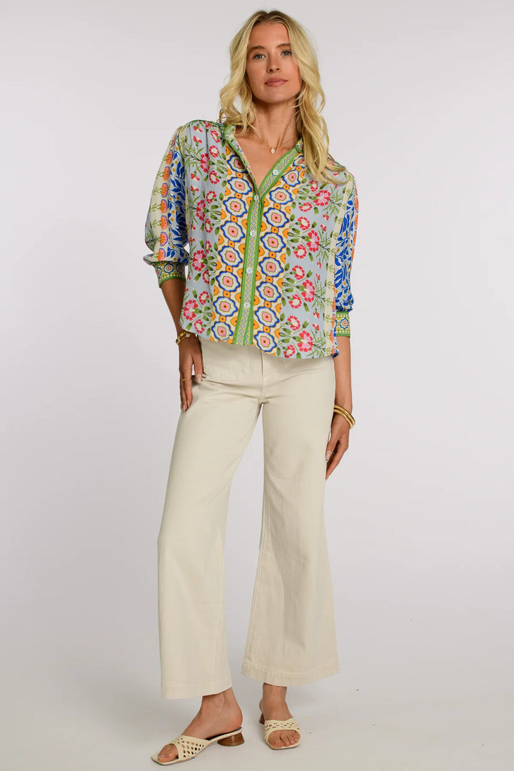 Elizabeth James Lucia Top - Spring Mixed Stripe