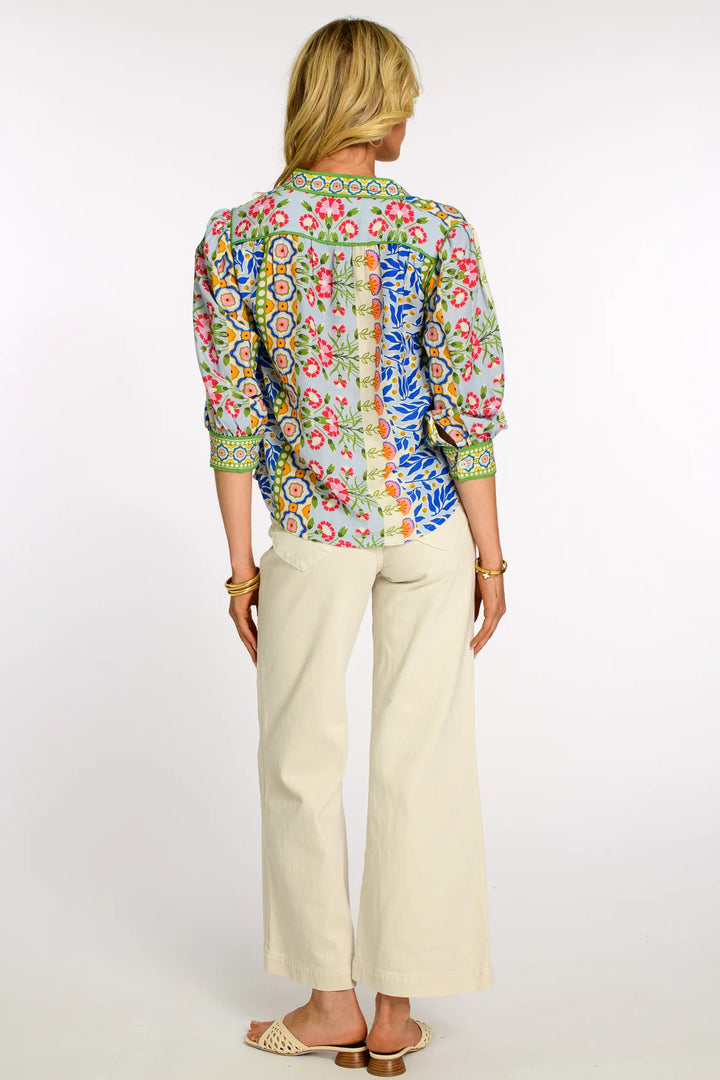 Elizabeth James Lucia Top - Spring Mixed Stripe