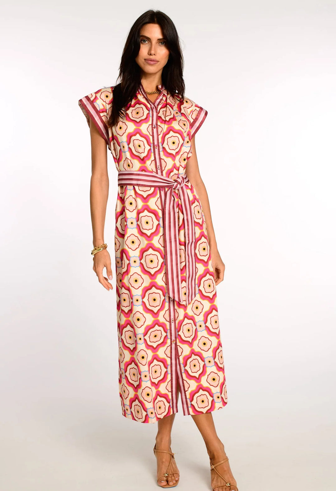 Elizabeth James Kate Dress - Trellis Pink