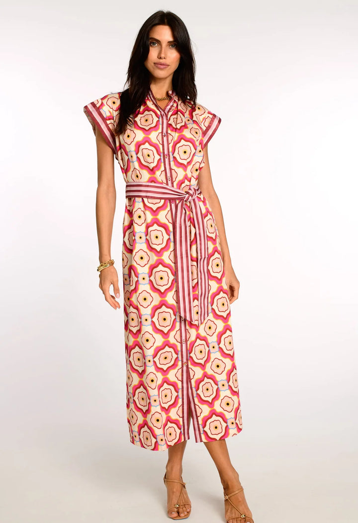 Elizabeth James Kate Dress - Trellis Pink
