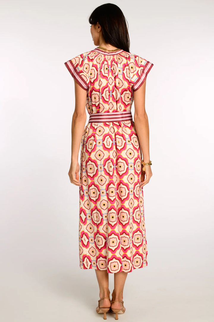 Elizabeth James Kate Dress - Trellis Pink