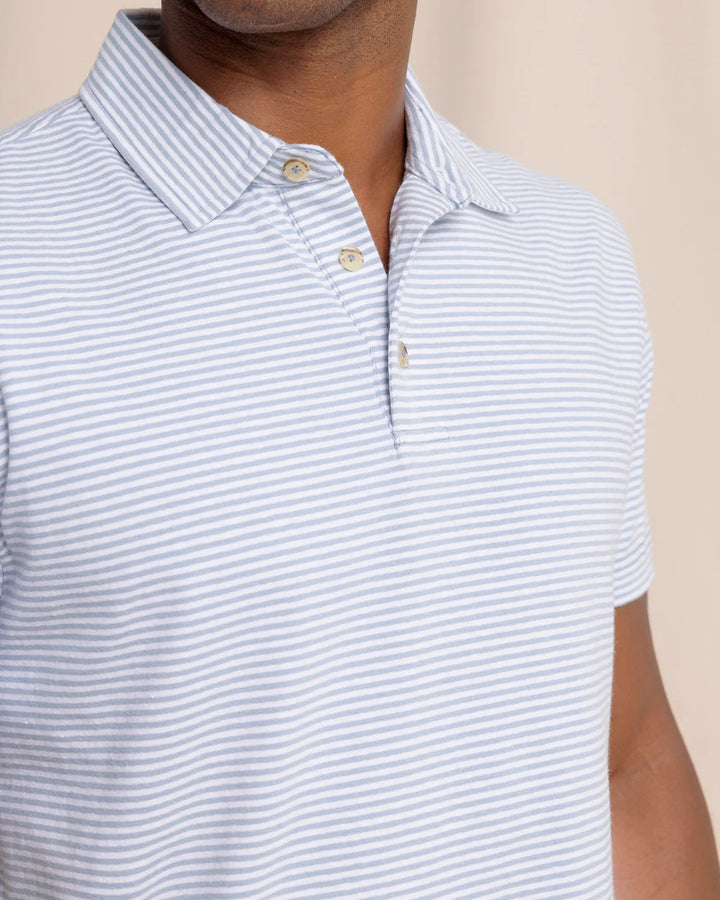 Southern Tide Linen cotton Sandwave Polo