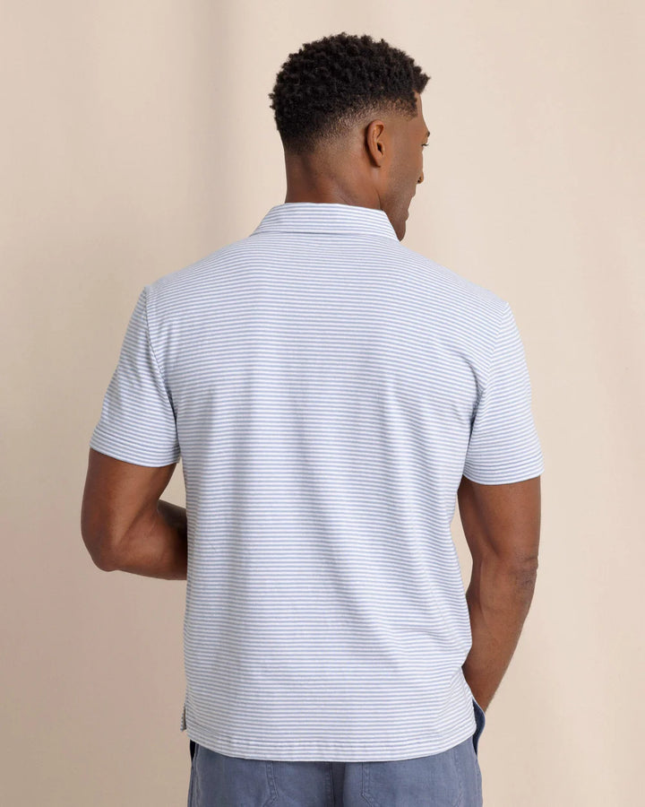 Southern Tide Linen cotton Sandwave Polo