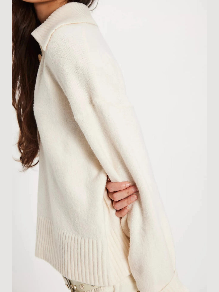 Free People Trading Up Polo Sweater