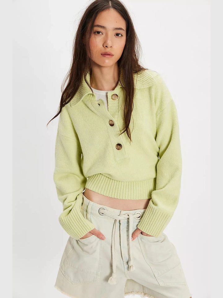Free People Trading Up Polo Sweater