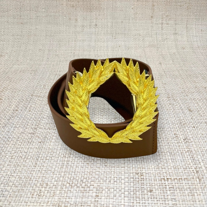 Garland Gold Interchangeable Belt Buckle- Laurel Wreath