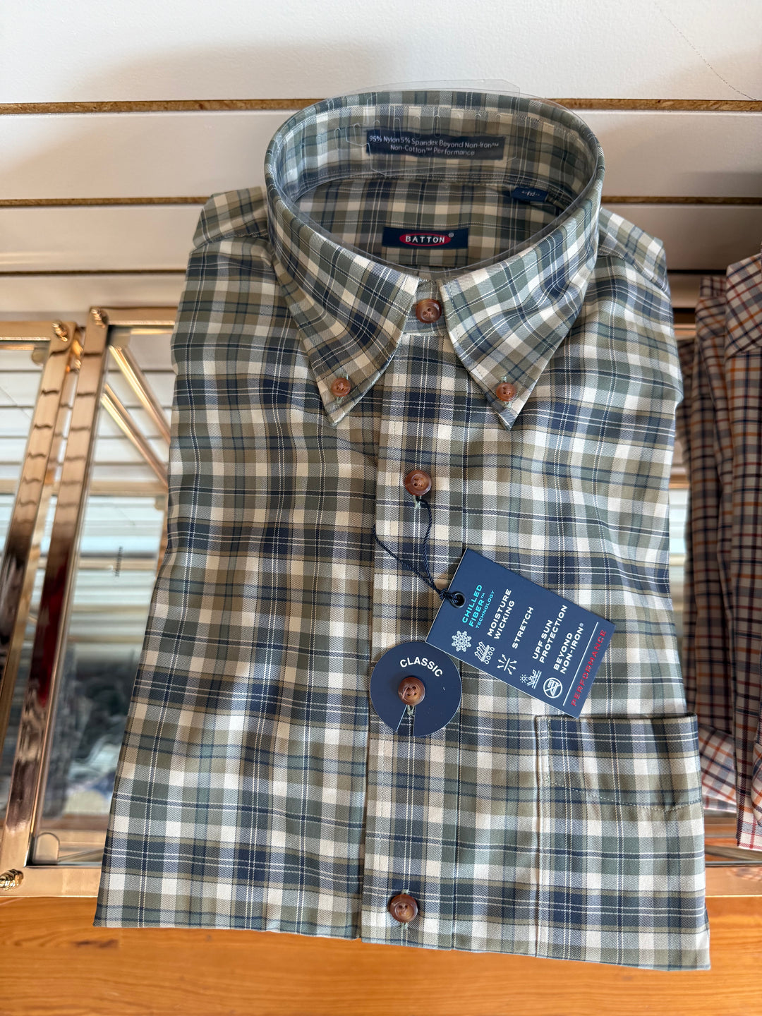 Batton Bond Non-Iron Button Down- Olive