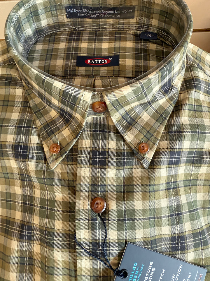 Batton Bond Non-Iron Button Down- Olive