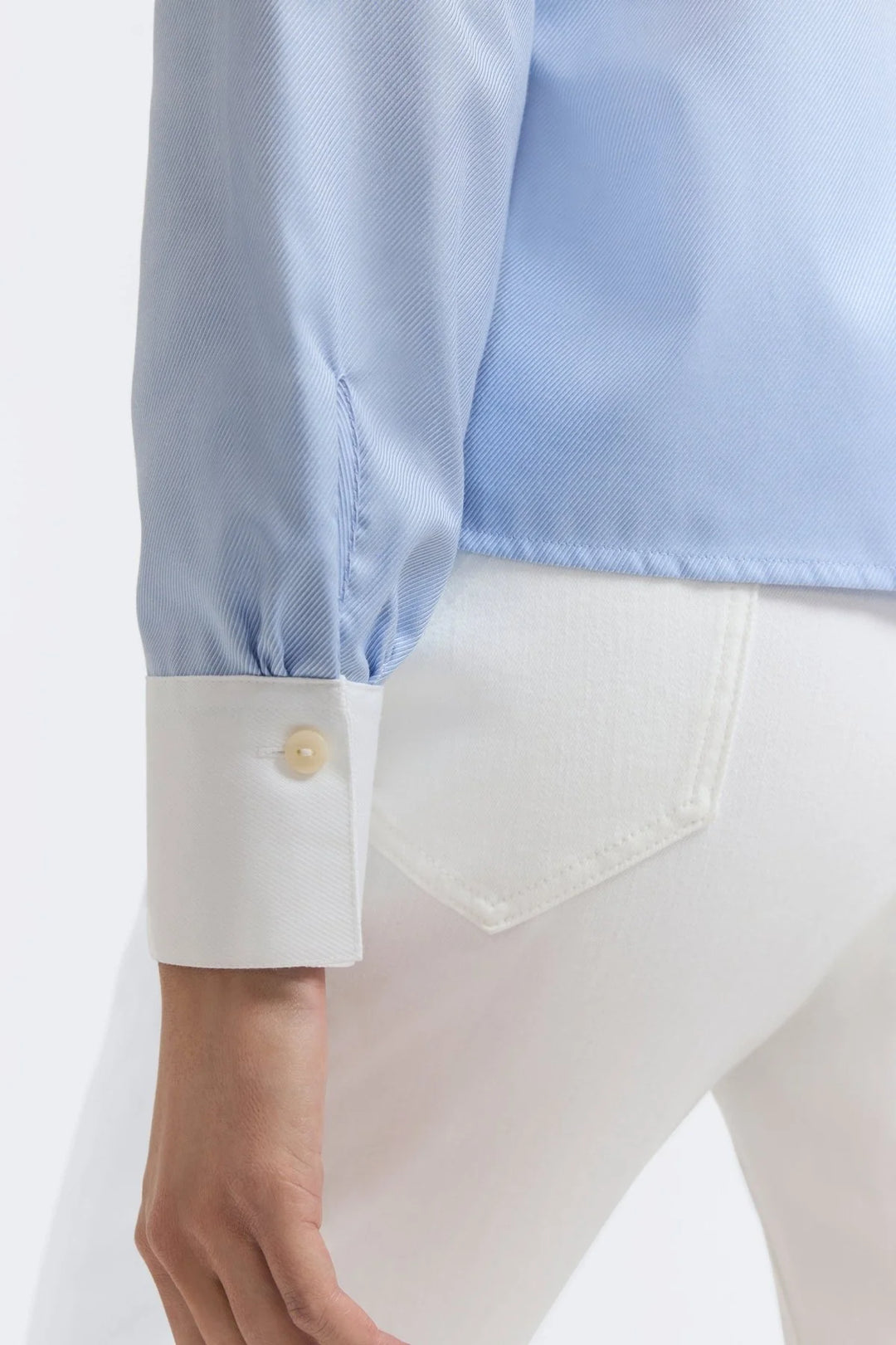 Foxcroft Marina Cavalry Twill Long Sleeve Shirt