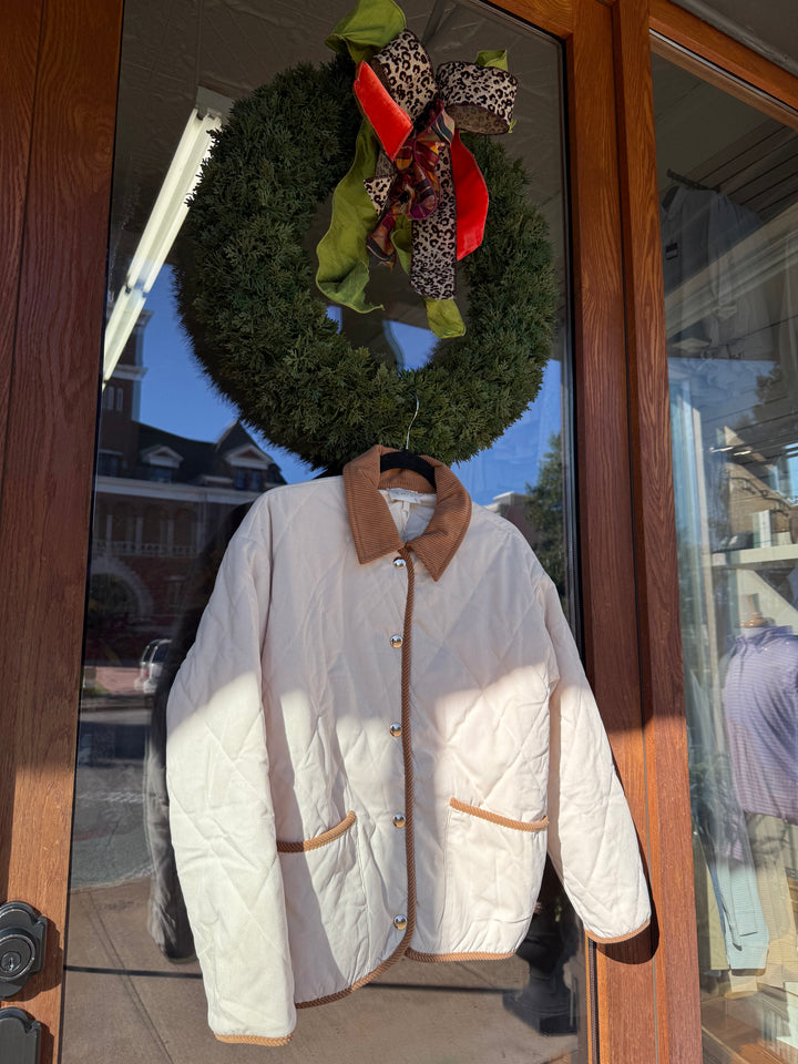 Entro Ecru Quilted Jacket