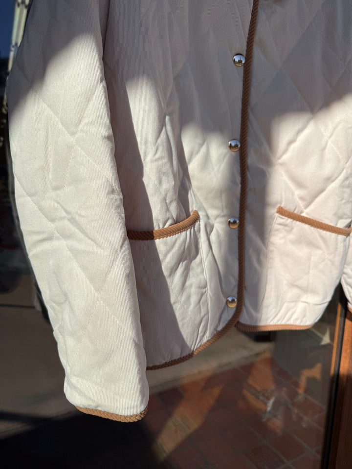 Entro Ecru Quilted Jacket
