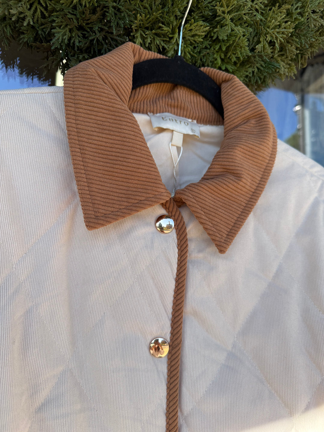 Entro Ecru Quilted Jacket