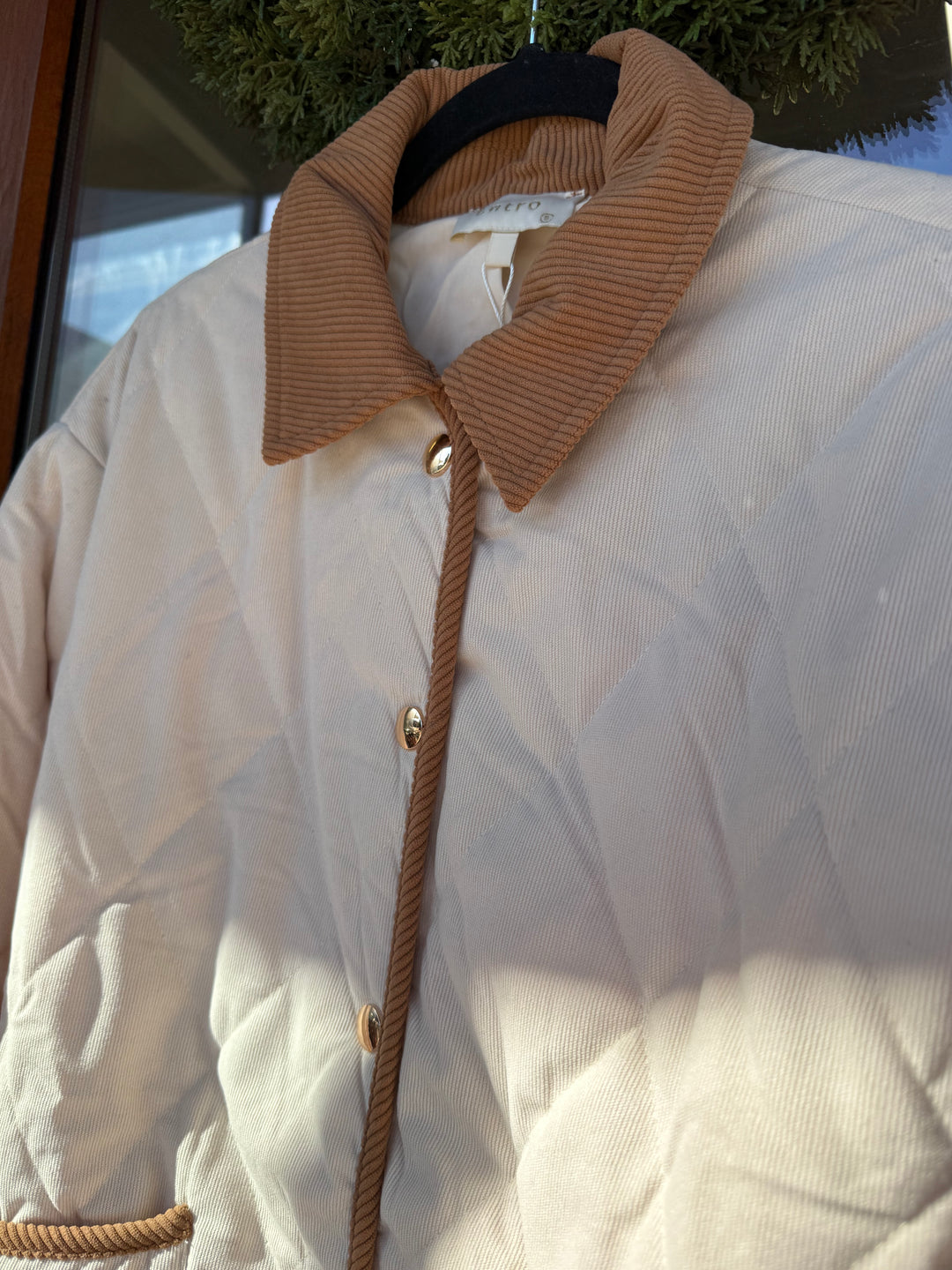 Entro Ecru Quilted Jacket