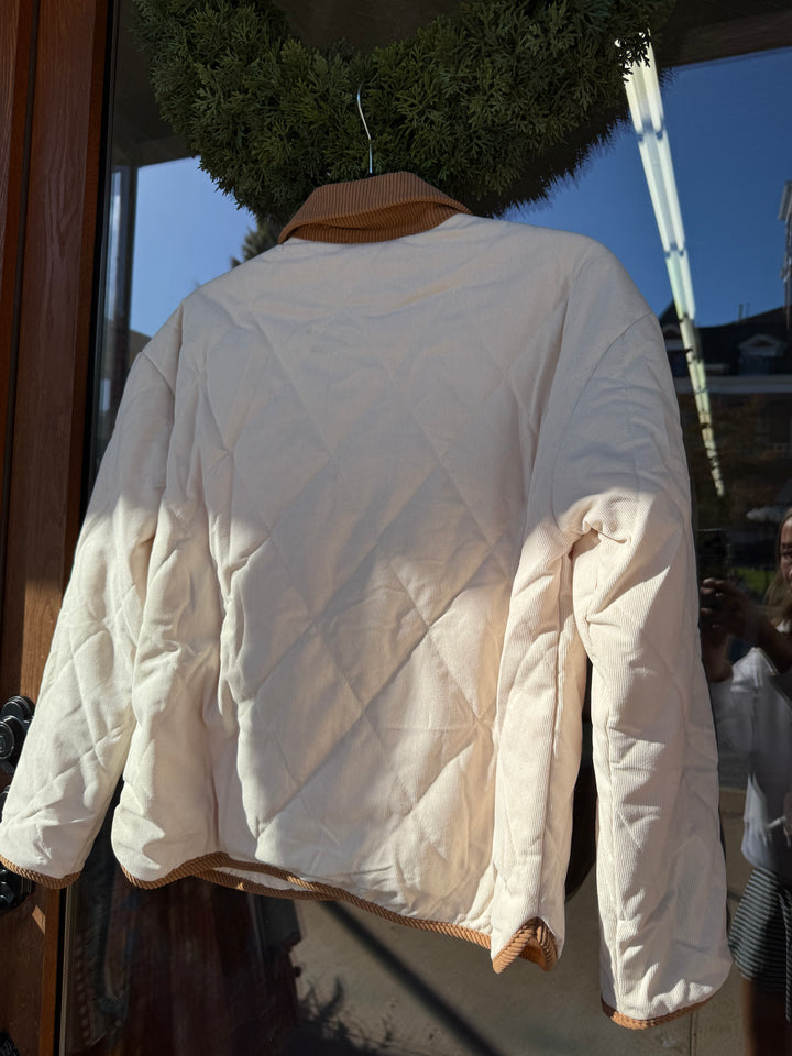 Entro Ecru Quilted Jacket