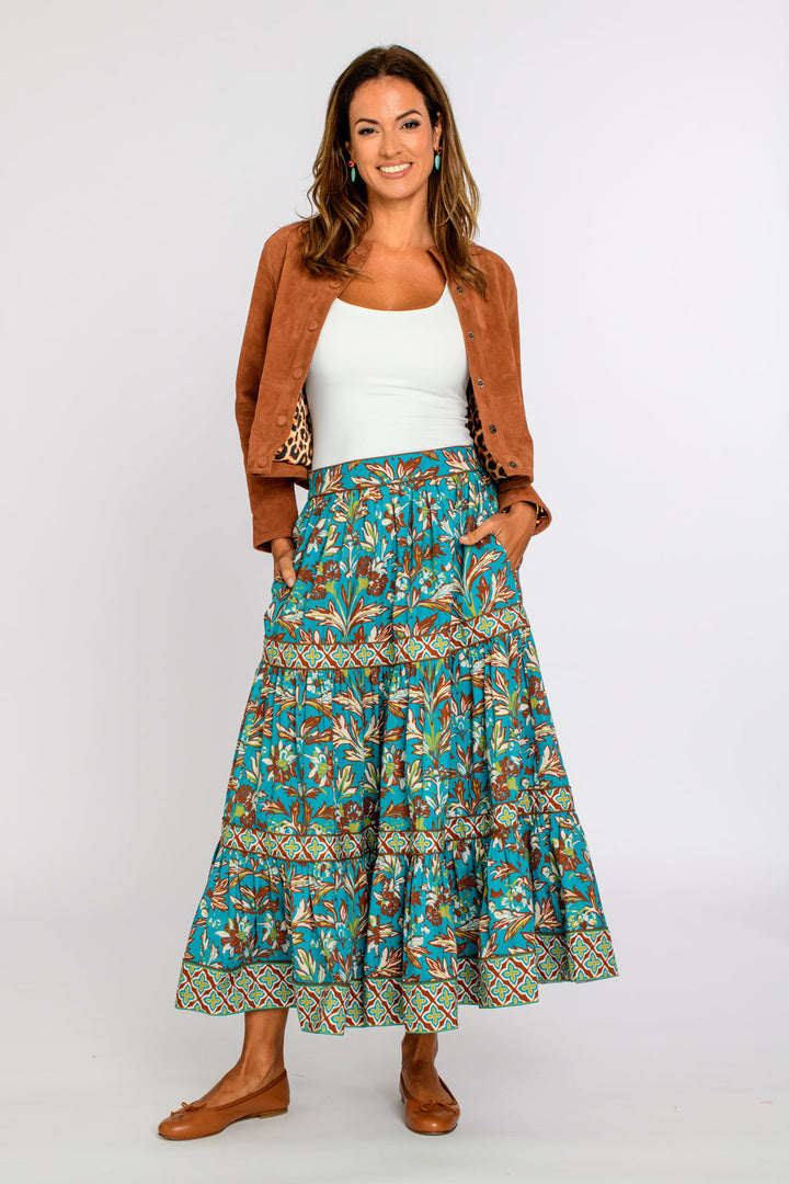 Elizabeth James Mae Skirt- Grandeur Turquoise