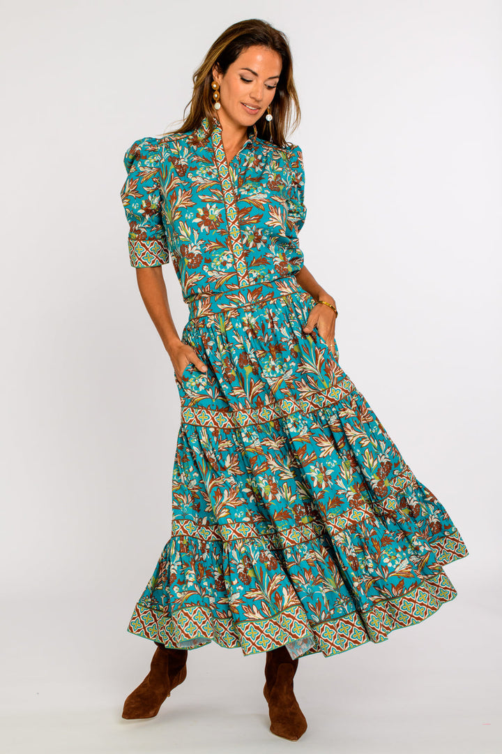 Elizabeth James Mae Skirt- Grandeur Turquoise