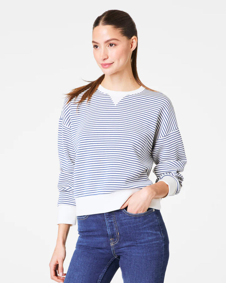 Spanx Air Essentials Striped Crewneck
