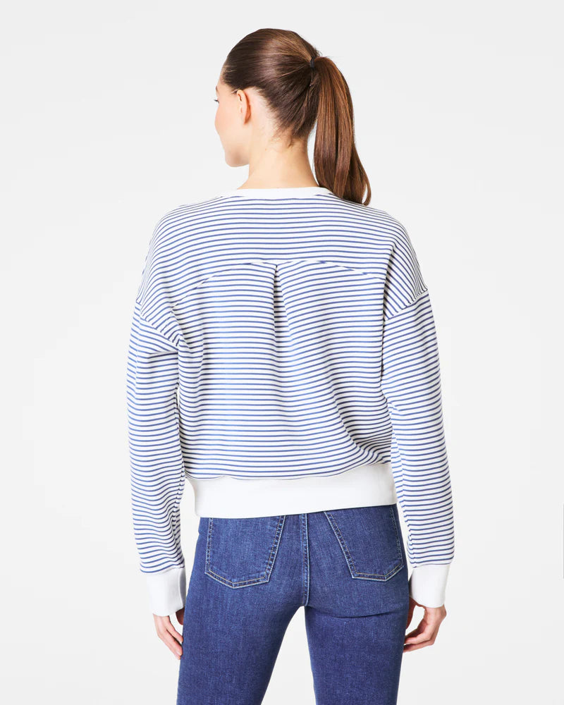 Spanx Air Essentials Striped Crewneck