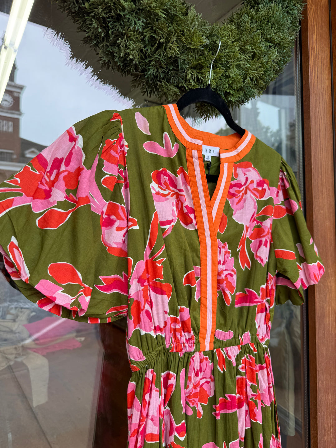 THML Puff Sleeve Flower Print dress