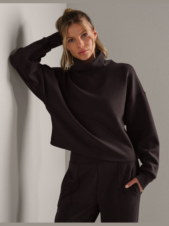 Rhone DreamGlow Mock Neck- Dark Espresso