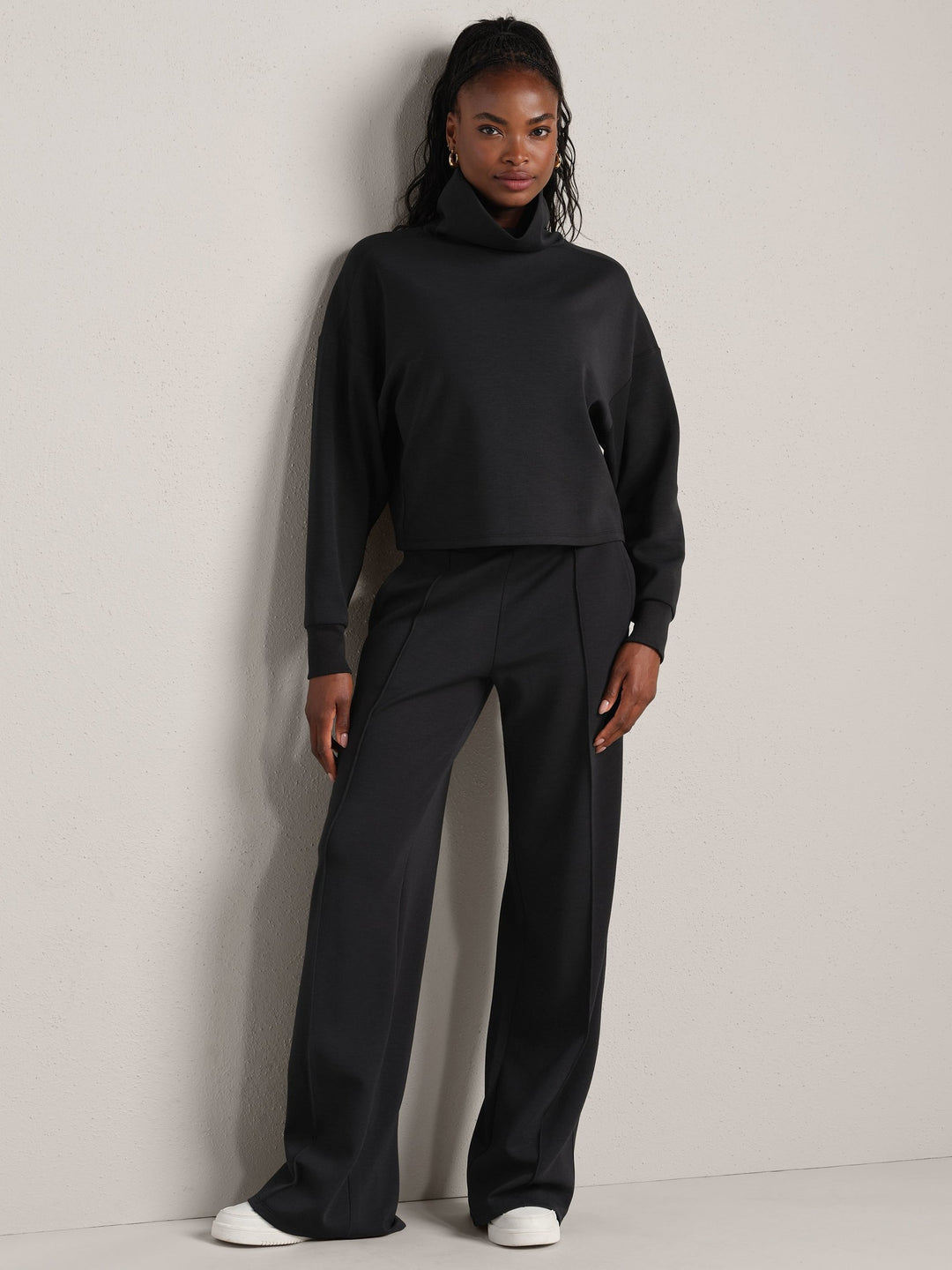Rhone DreamGlow Mock Neck- Pure Black