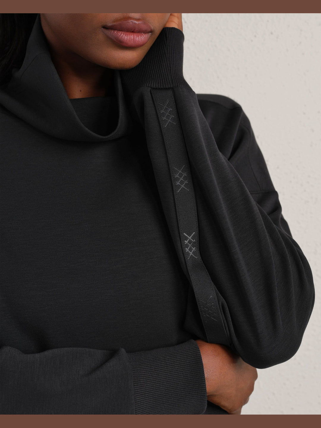 Rhone DreamGlow Mock Neck- Pure Black